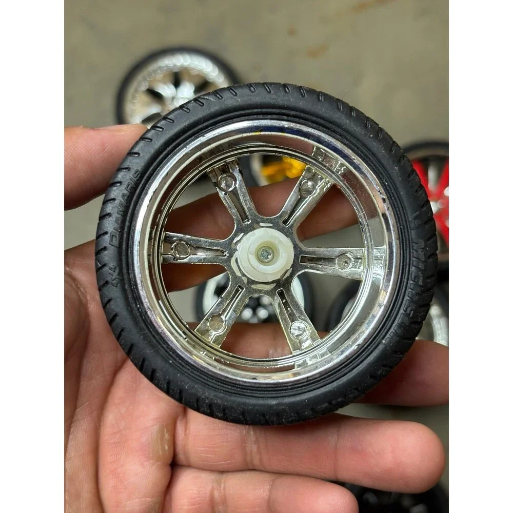 Lot of 17 Assorted Toy Rim Wheels Different Styles and Colors
